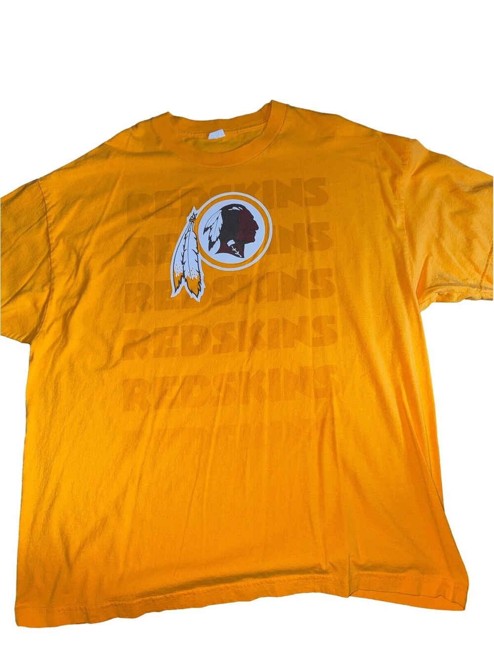 Washington Commanders T-Shirt Mens Yellow NFL Football Logo Graphic Tee